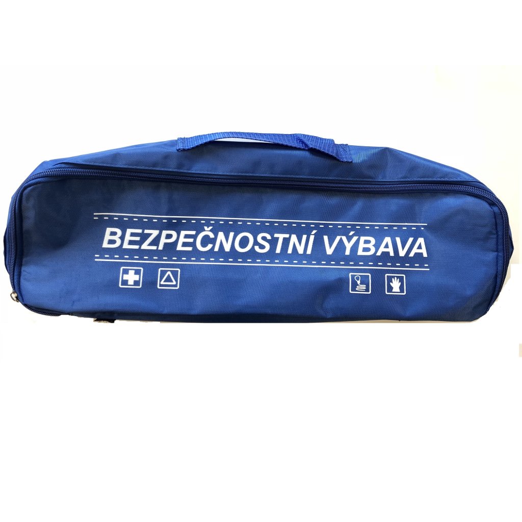 Textilní obal pro soupravu s povinnou výbavou, modrý