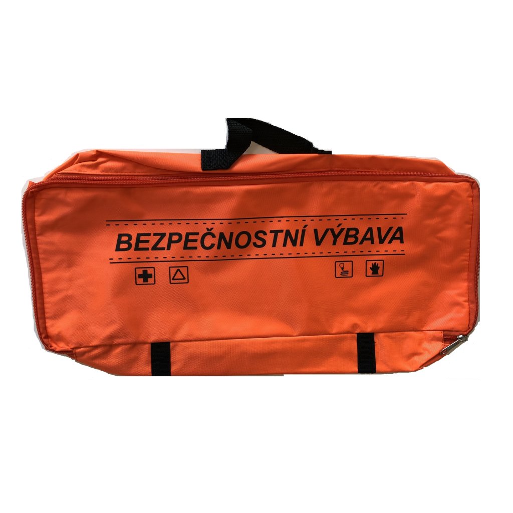 Textilní obal pro soupravu s povinnou výbavou, oranžový
