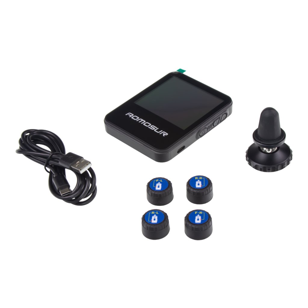 TPMS kontrola tlaku v pneumatice přívěsného vozíku / karavanu 4 externí čidla