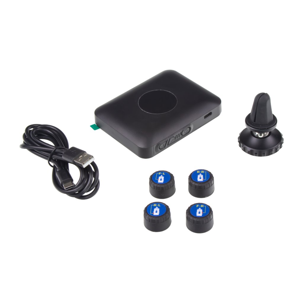 TPMS kontrola tlaku v pneumatice přívěsného vozíku / karavanu 4 externí čidla