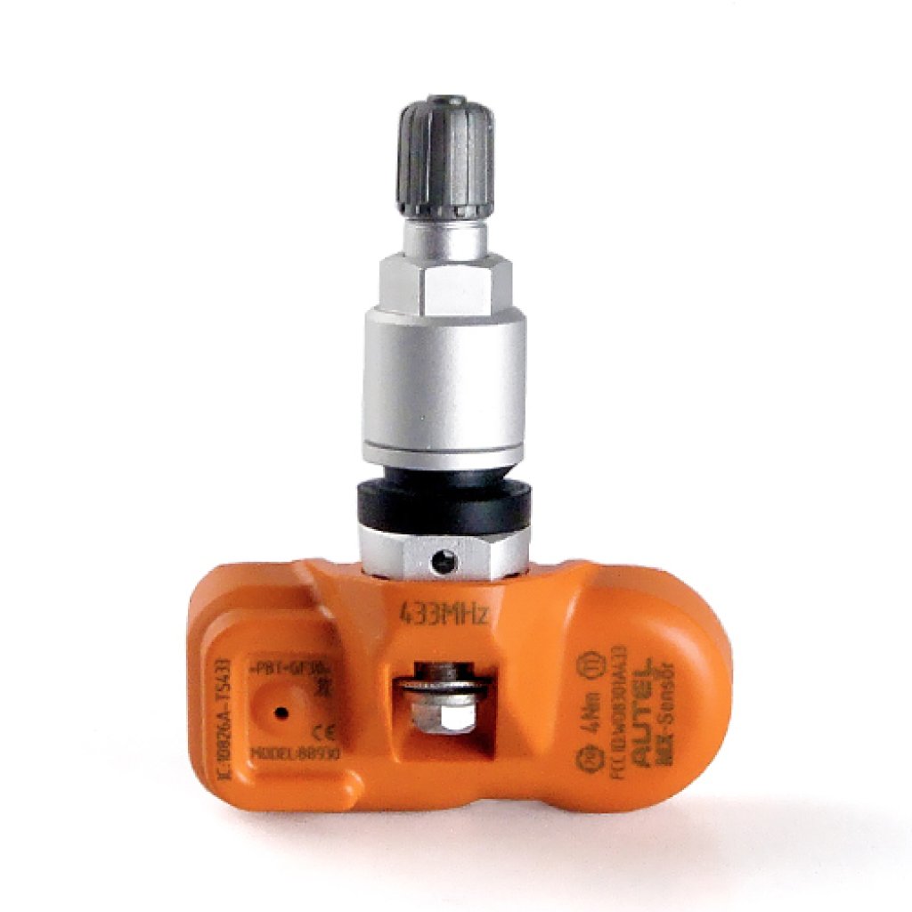 TPMS senzor Clamp-In AUTEL (MX433/315S) EU/US 433/315 MHz, ventil hliníkový elox šedý