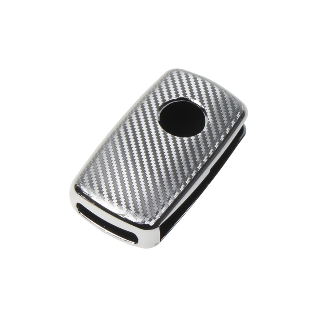 TPU obal pro klíč Škoda, VW, Seat, carbon silver