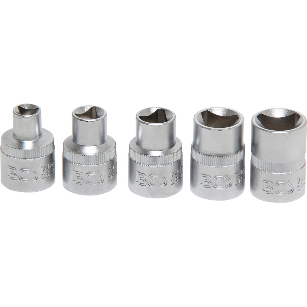 Trojhranné nástrčné klíče 1/2", M5 - M12, 5 ks - B8608