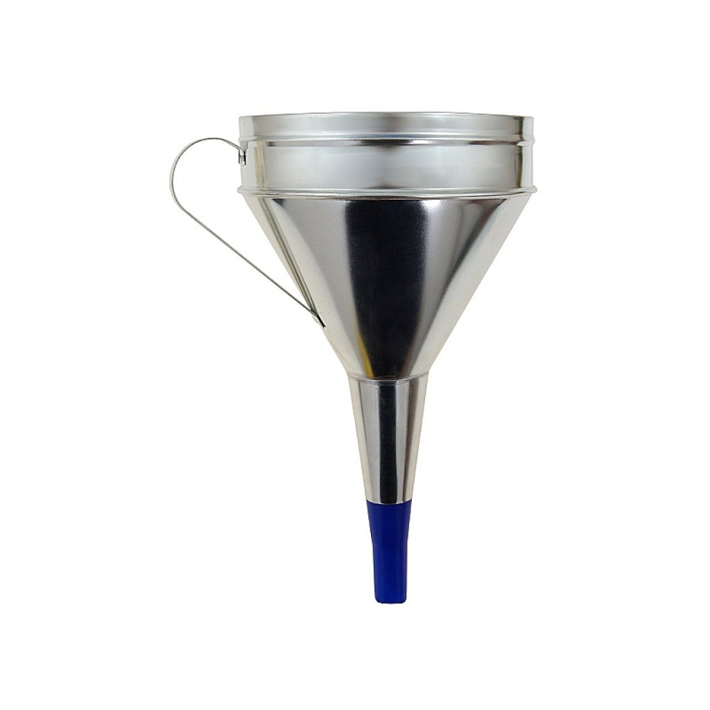 Trychtýř kovový rovný koncovka plastová - prů.16cm, 83422