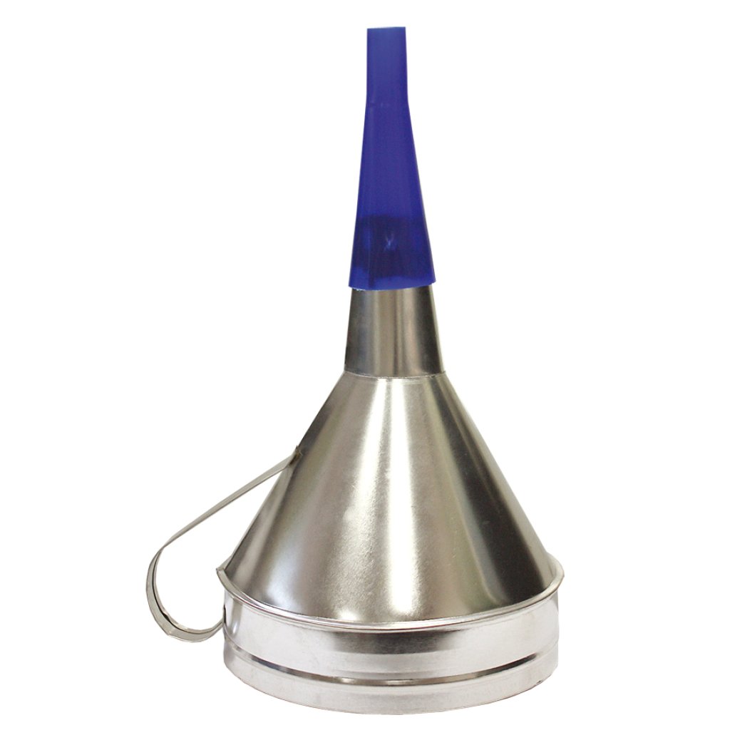 Trychtýř kovový rovný koncovka plastová - prů.16cm, 83422