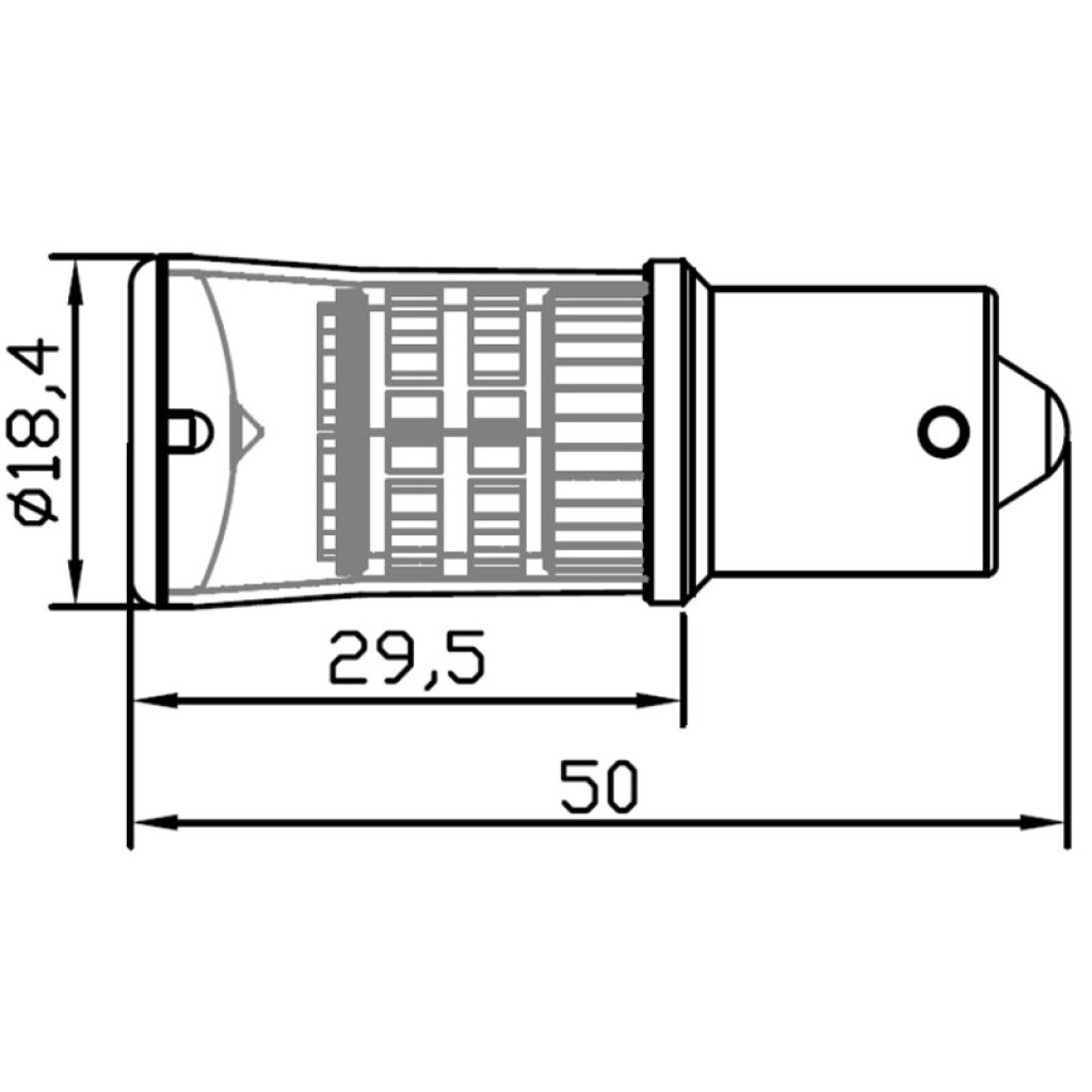 TURBO LED 12-24V s paticí BA15S, 48W bílá