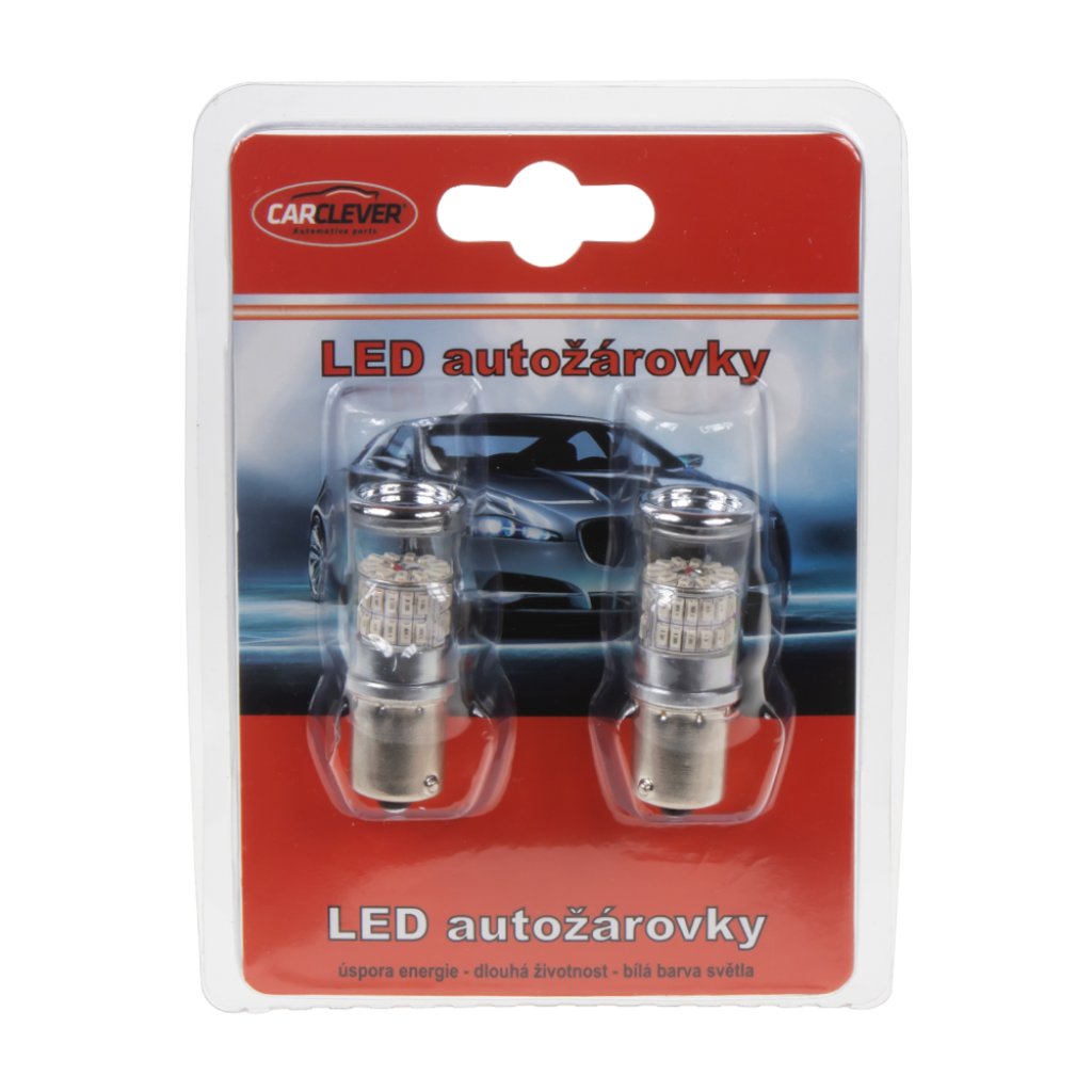TURBO LED 12-24V s paticí BA15S, 48W červená
