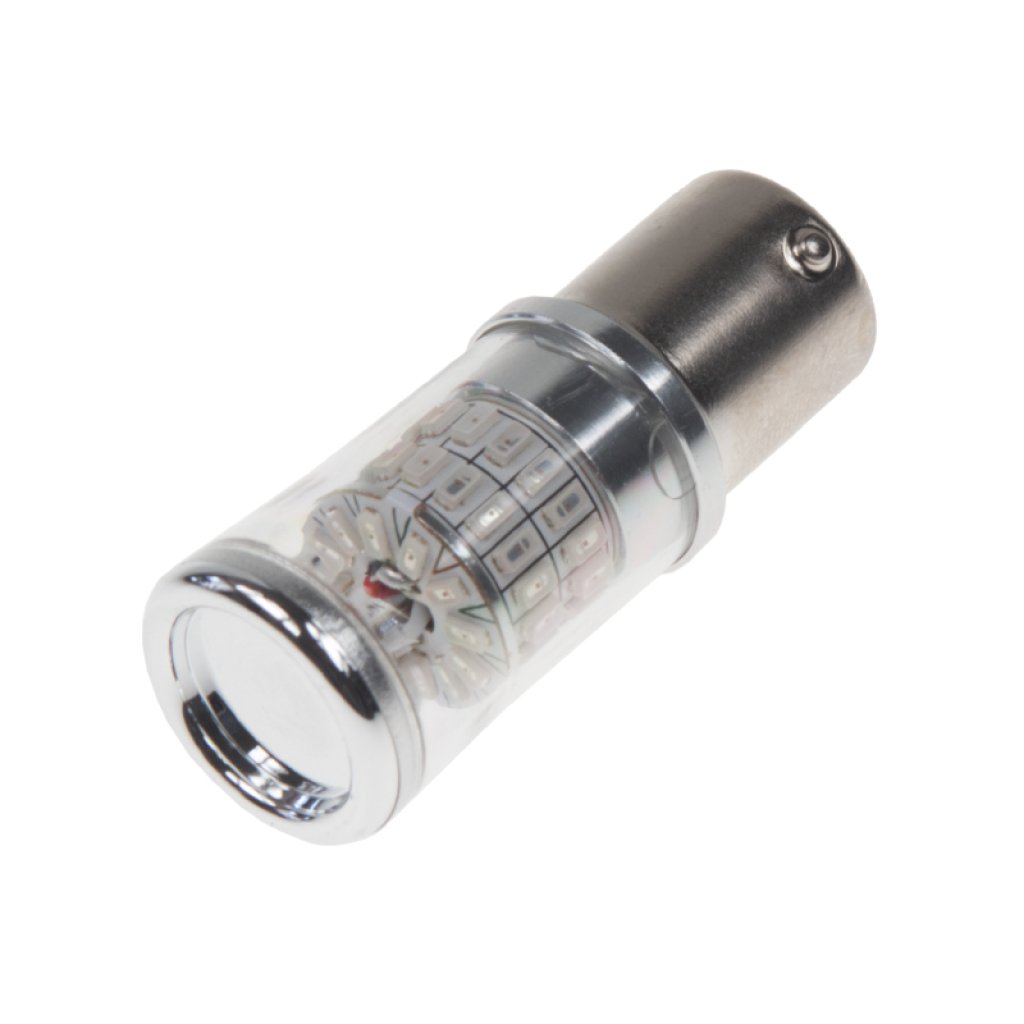 TURBO LED 12-24V s paticí BAU15S, 48W oranžová