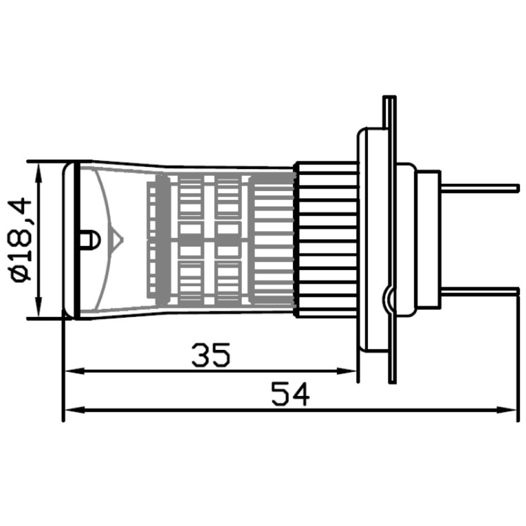 TURBO LED H7 bílá, 12-24V, 48W