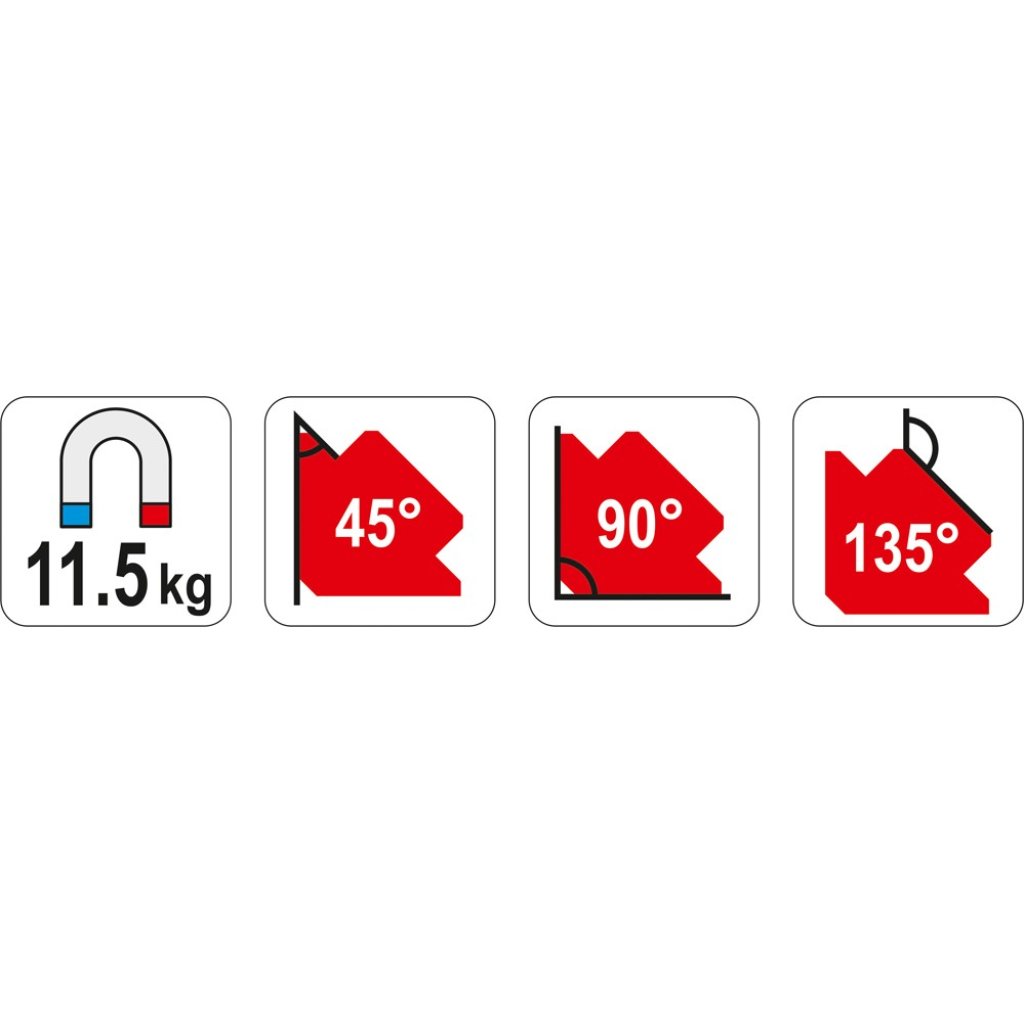 Úhelník magnetický ke svařování 11,5 kg, YATO