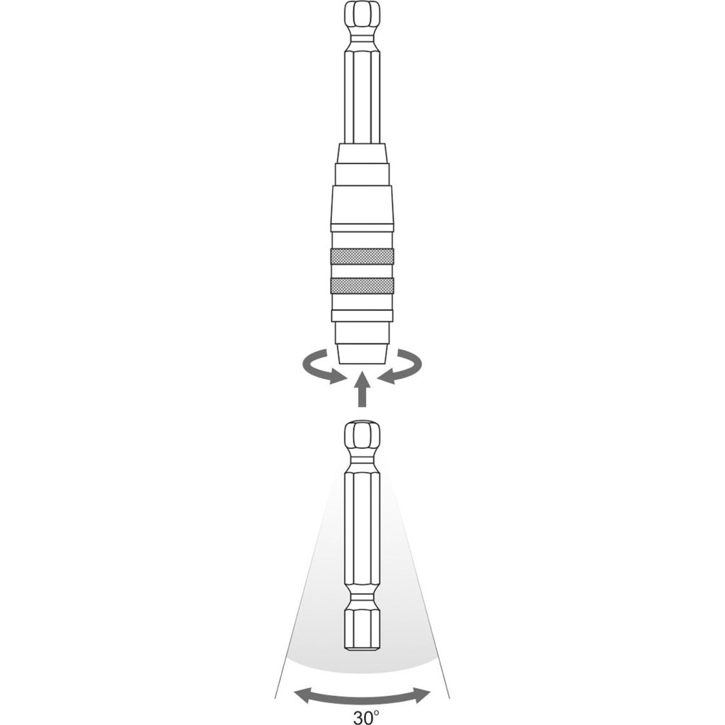 Úhlový adaptér 1/4" - YT-04635