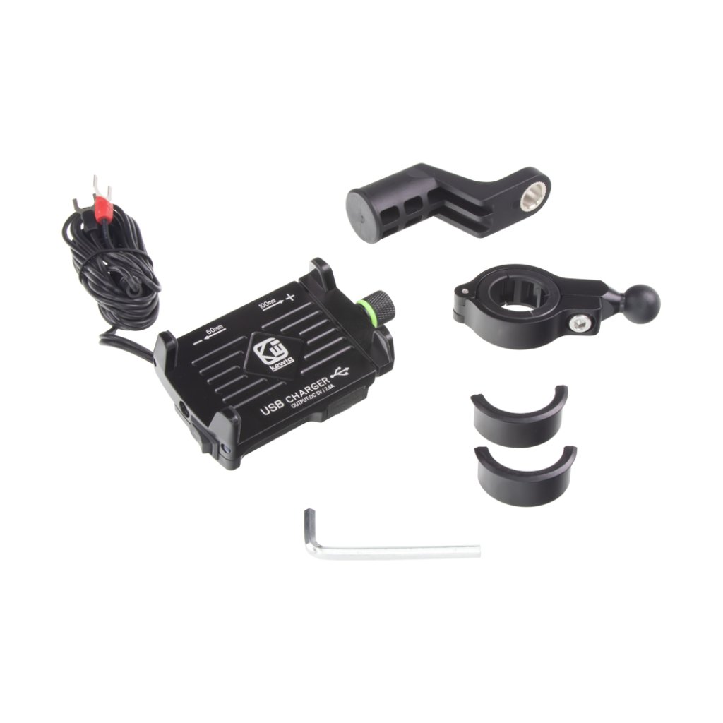 Univerzální držák pro telefony na kolo, motocykl s USB nabíječkou