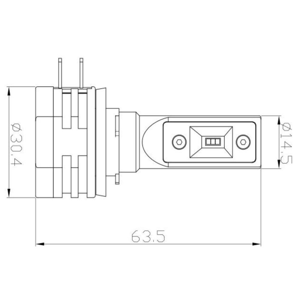 V20 LED H11 bílá, 12/24V, 5000LM