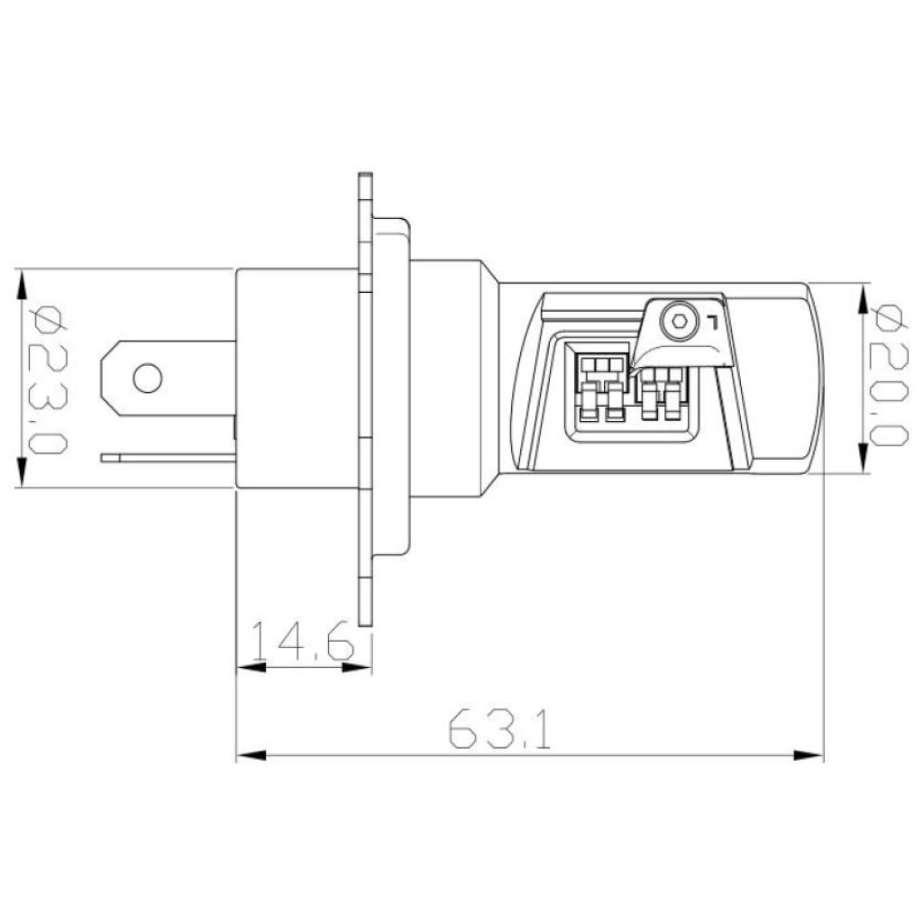 V20 LED H4 bílá, 12/24V, 5000LM