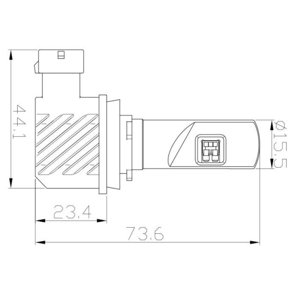 V20 LED H8/H9/H11 bílá, 12/24V, 5000LM