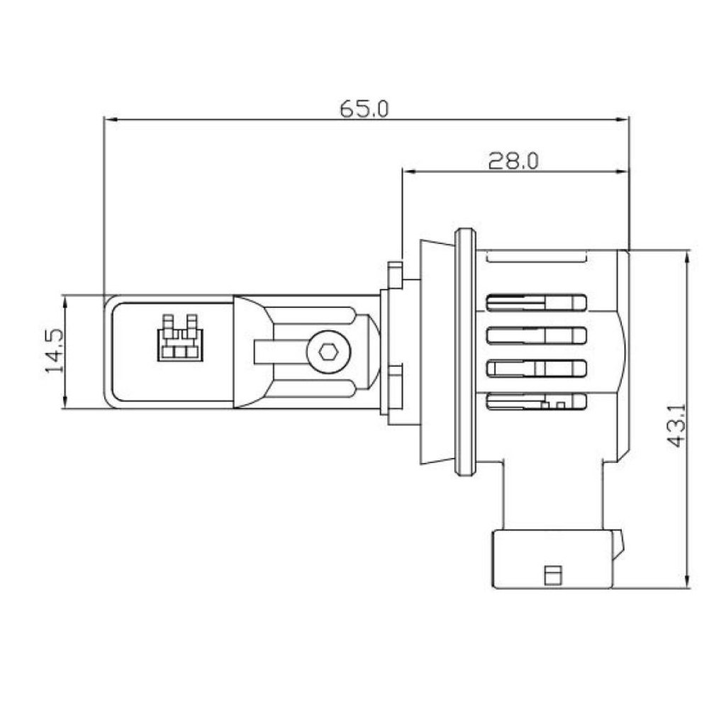 V22 TST LED H11 bílá, 12/24V, 6000LM