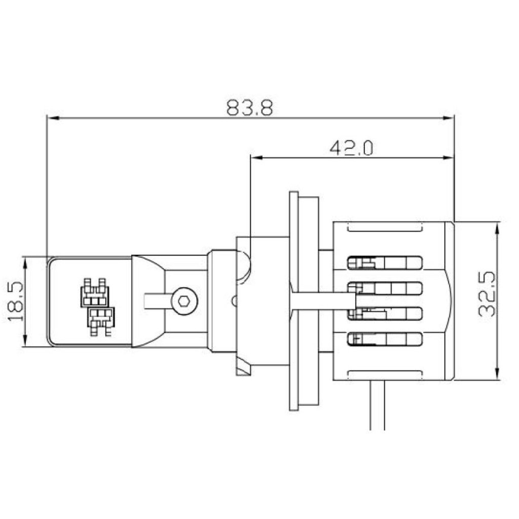 V22 TST LED H13 bílá, 12/24V, 6000LM