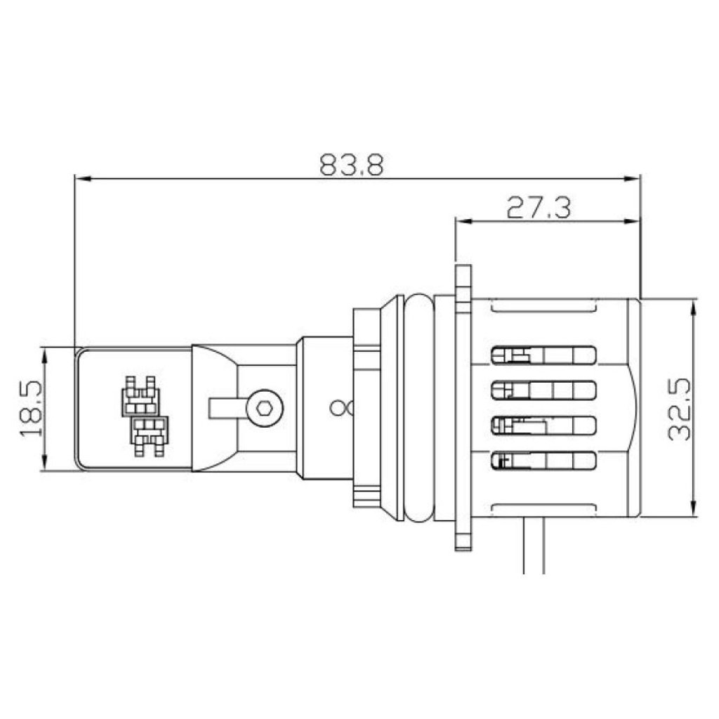 V22 TST LED HB1 (9004) bílá, 12/24V, 6000LM