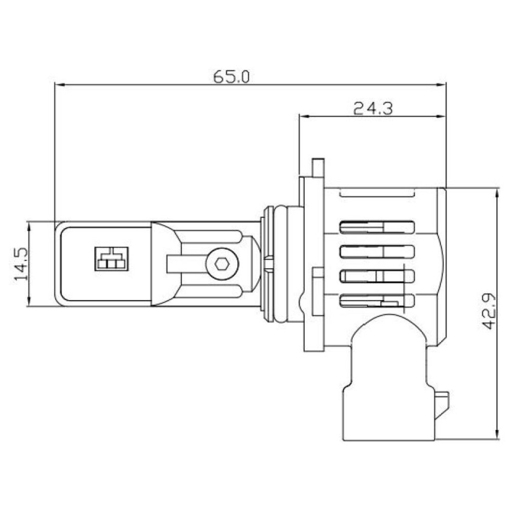 V22 TST LED HB3 (9005) bílá, 12/24V, 6000LM