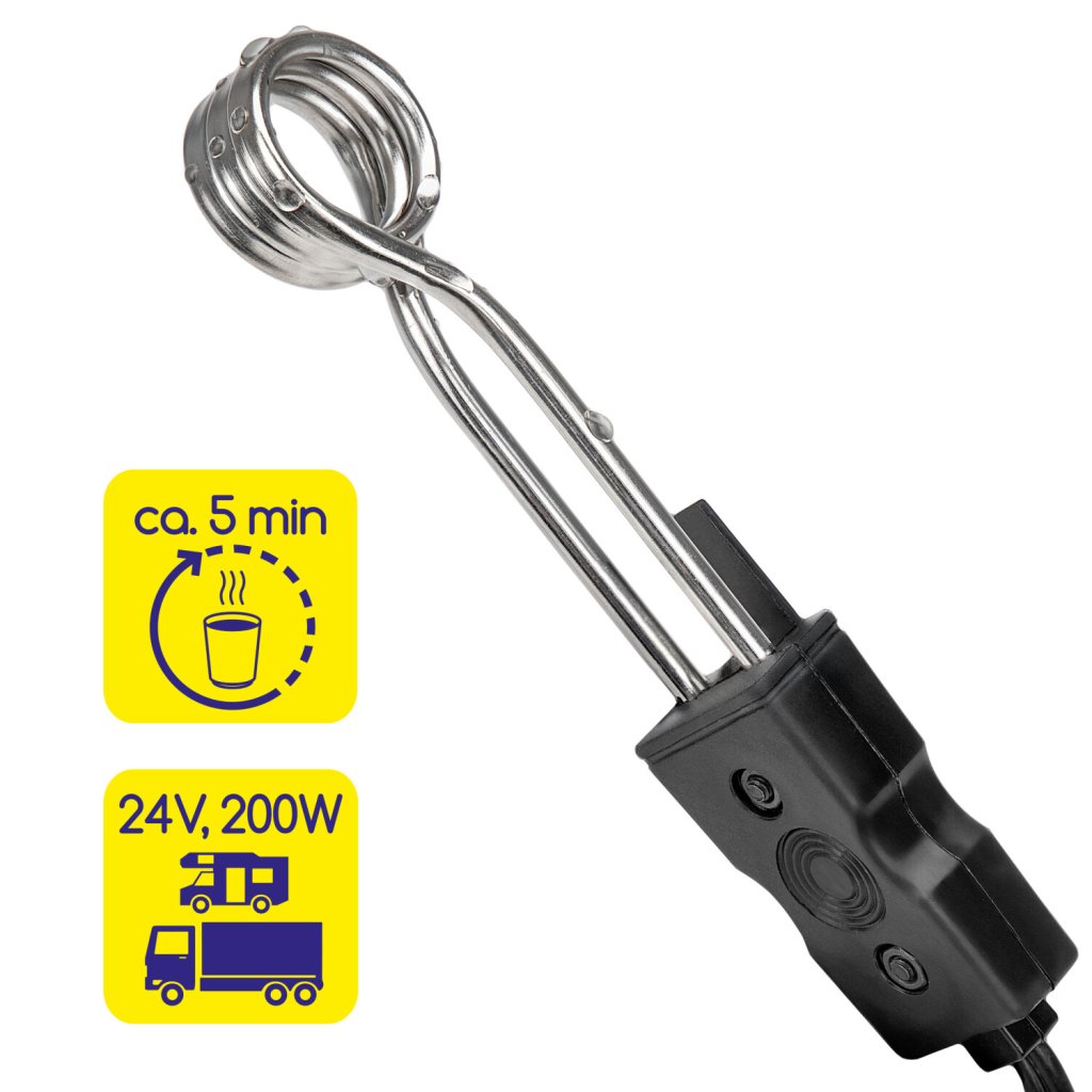 Varná spirála 24V 200W s PAL zástrčkou, 507240