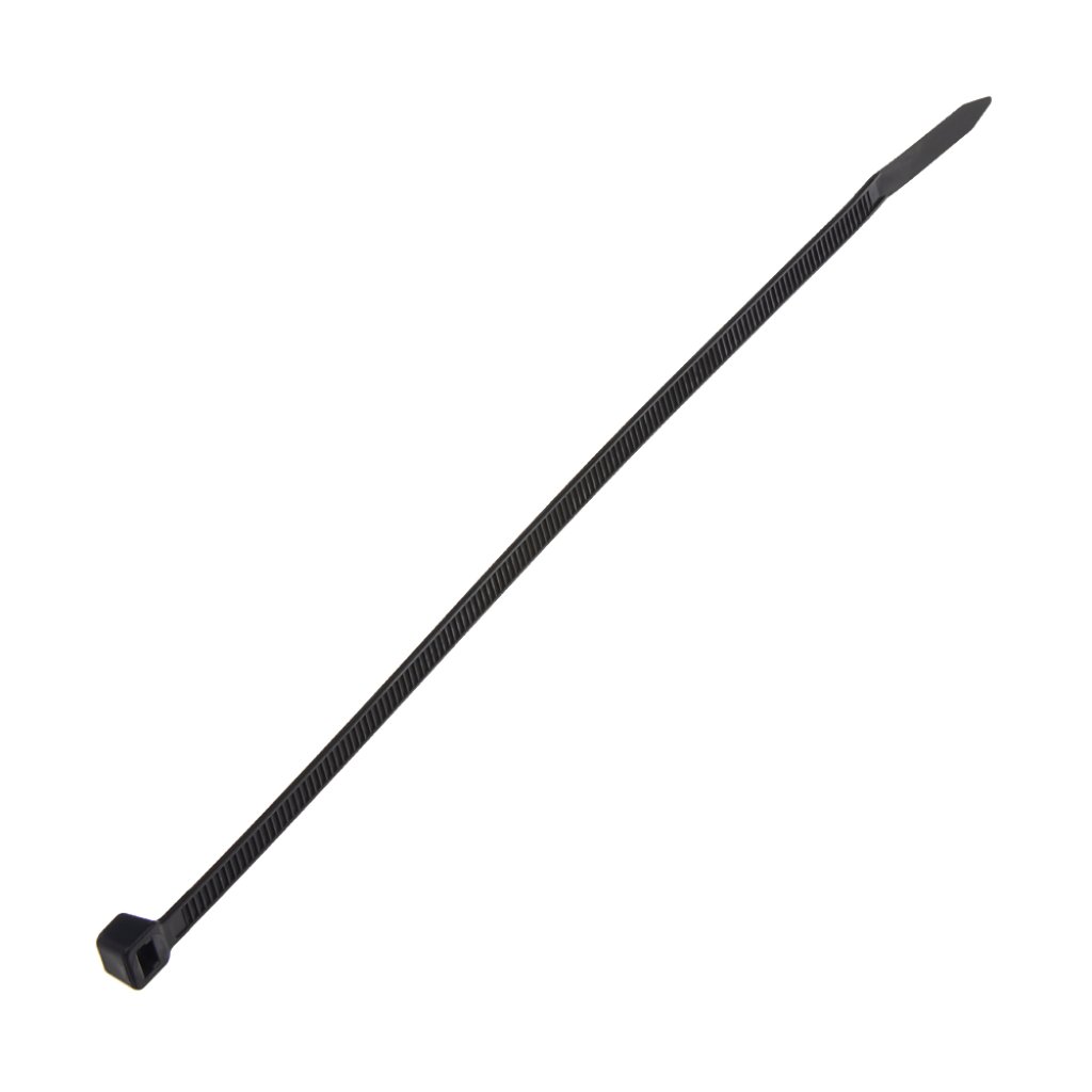Vázací pásek černý 4,8 x 200 mm, 100 ks