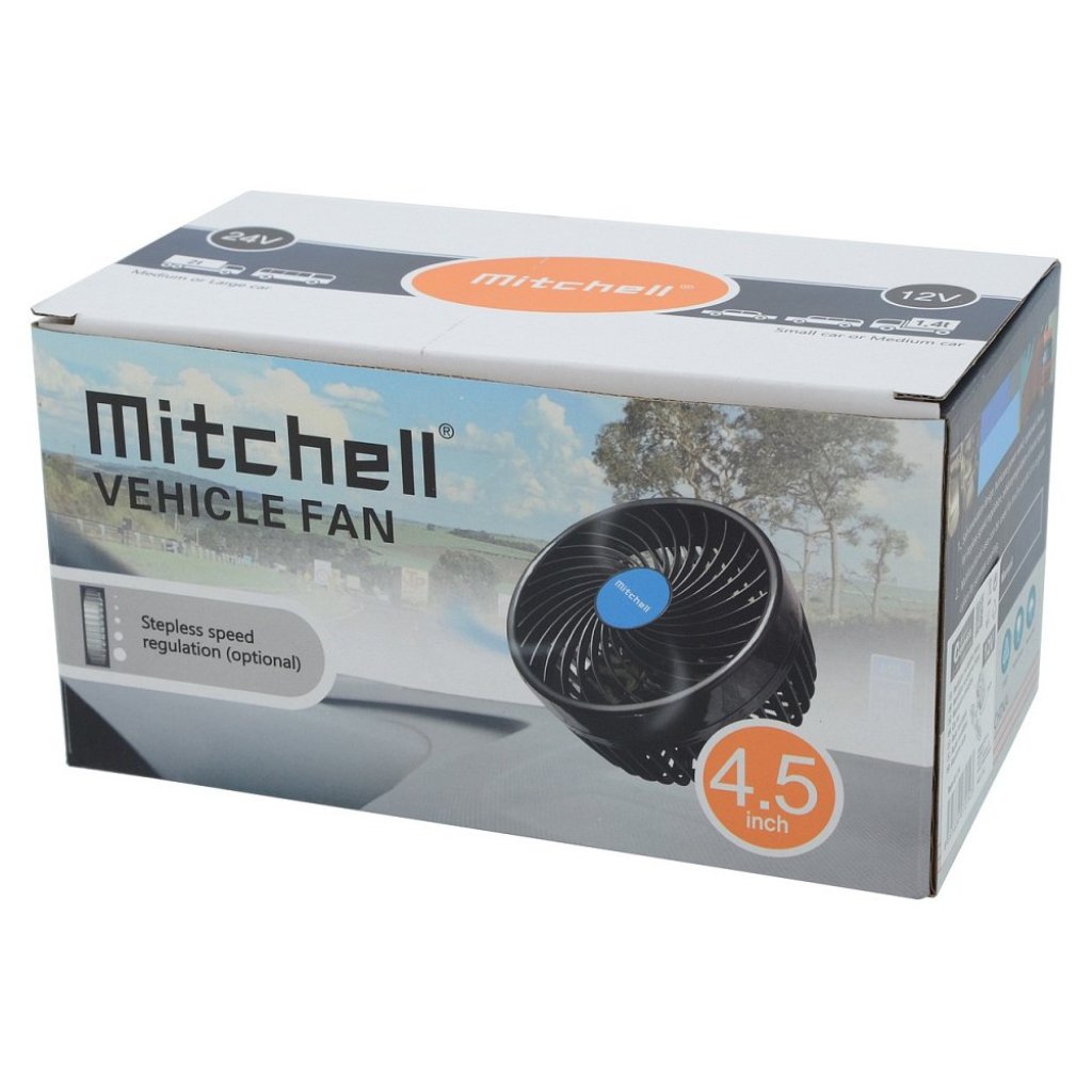Ventilátor MITCHELL 115mm 12V na přísavku, 07216