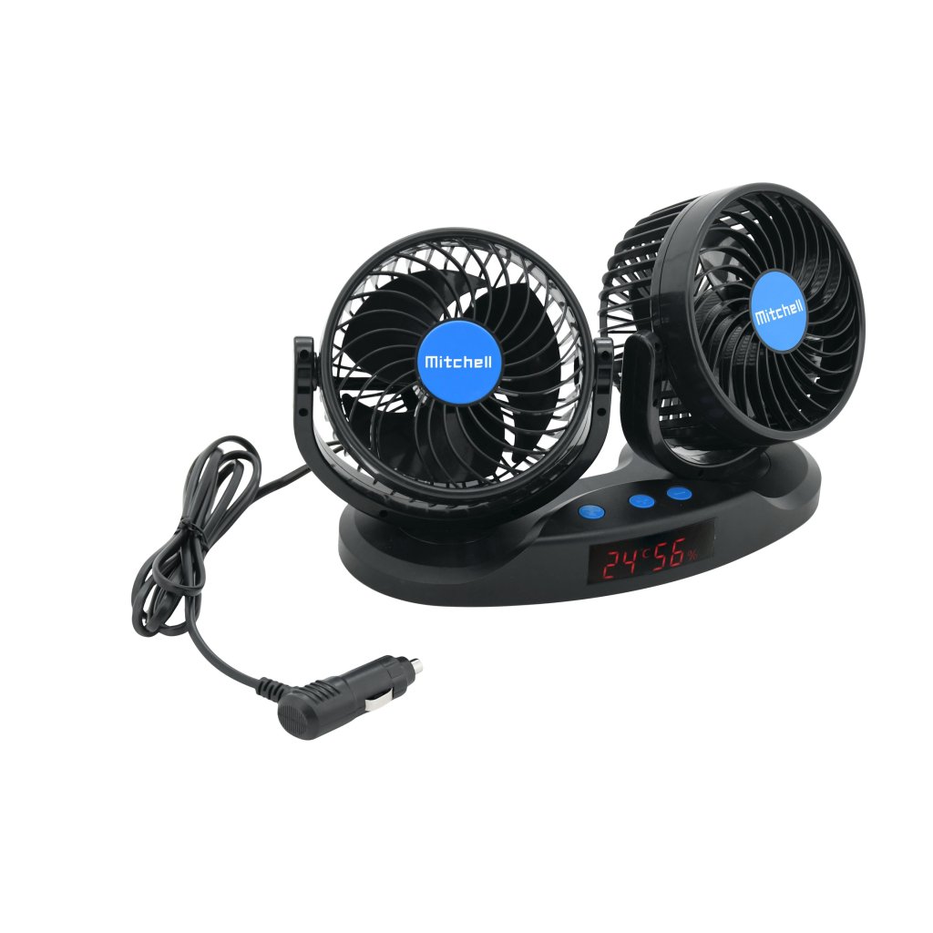 Ventilátor MITCHELL DUO 2x130mm 12V na přísavku, 07224