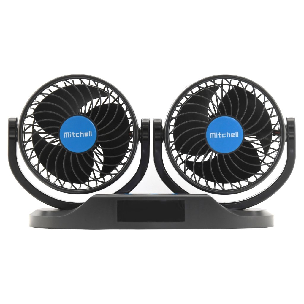 Ventilátor MITCHELL DUO 2x130mm 12V na přísavku, 07224