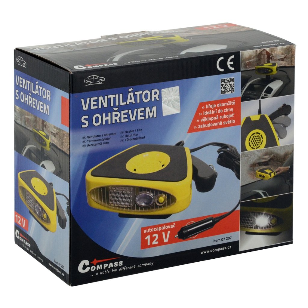Ventilátor s ohřevem FROST 3in1 12V, 07207