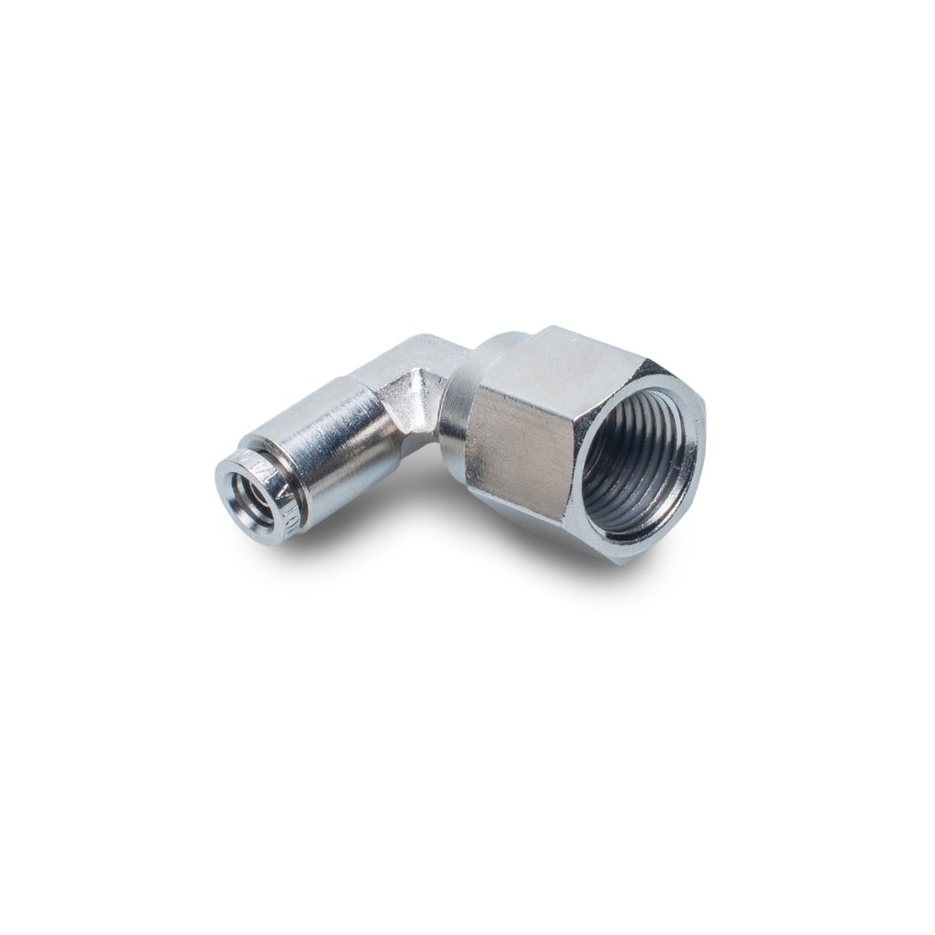 VIAIR fitinka redukční koleno 90 stupňů, rozměr: závit 3/8" (samice) / hadička 1/4"