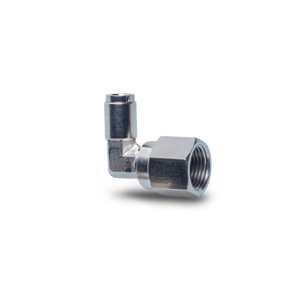 VIAIR fitinka redukční koleno 90 stupňů, rozměr: závit 3/8" (samice) / hadička 1/4"