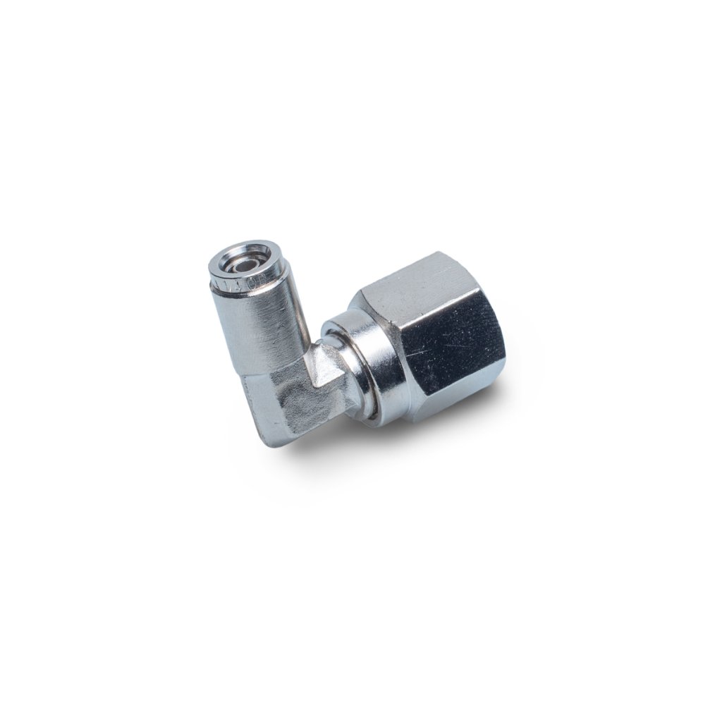 VIAIR fitinka redukční koleno 90 stupňů, rozměr: závit 3/8" (samice) / hadička 1/4"