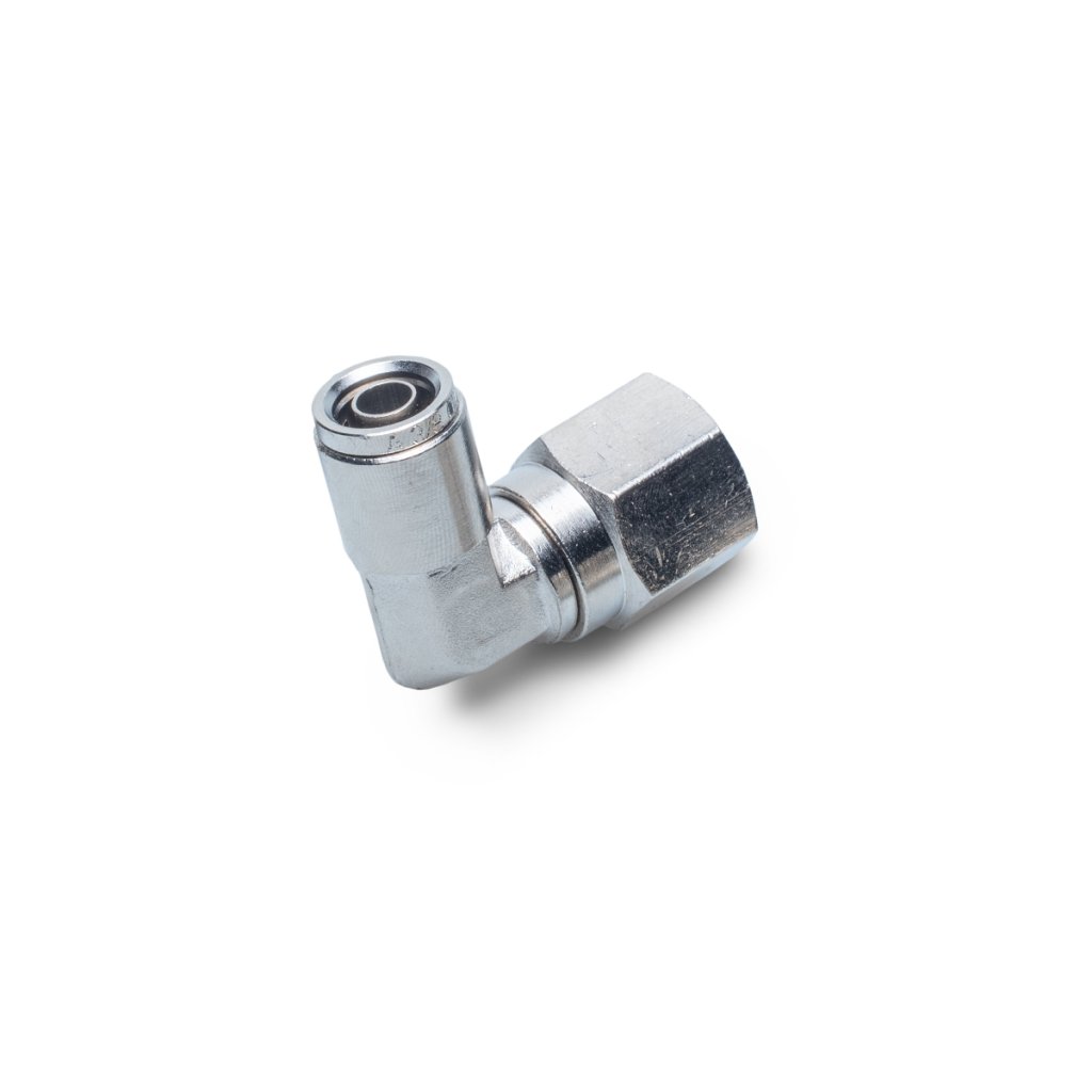 VIAIR fitinka redukční koleno 90 stupňů, rozměr: závit 3/8" (samice) / hadička 3/8"