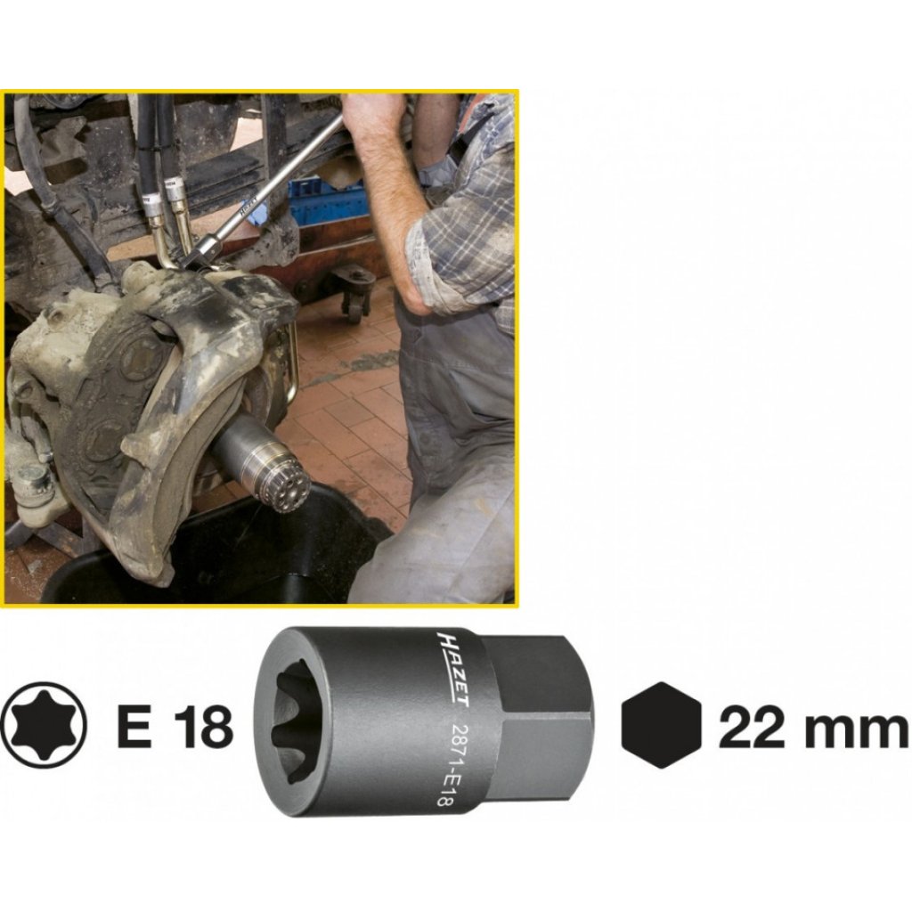 Vnější nástrčný klíč TORX H22 E18 Hazet 2871-E18 - HA176175