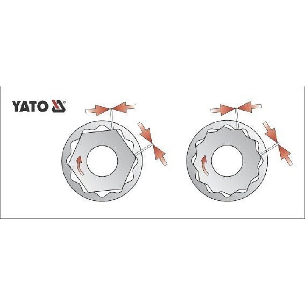 Vnitřní nástrčný klíč 1/2" dvanáctihranný 14 mm YATO - YT-1276