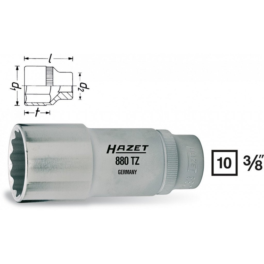 Vnitřní nástrčný klíč 3/8" dvanáctihranný 14mm hazet 880TZ-14 - HA041688