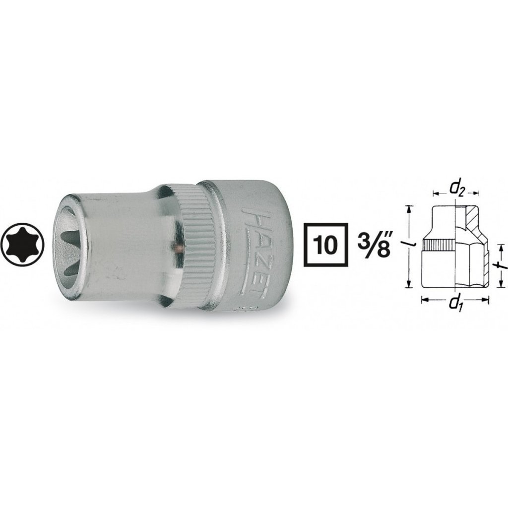 Vnitřní nástrčný klíč 3/8" TORX® E6 HAZET 880-E6 - HA039272