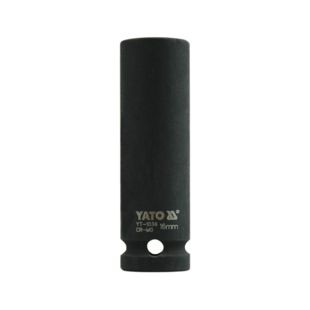 Vnitřní nástrčný klíč hluboký 1/2" šestihranný 16 mm CrMo YATO - YT-1036