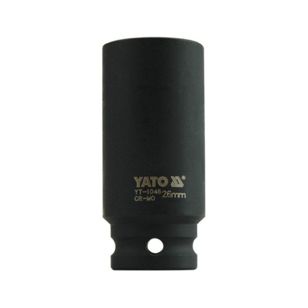 Vnitřní nástrčný klíč hluboký 1/2" šestihranný 26 mm CrMo YATO - YT-1046