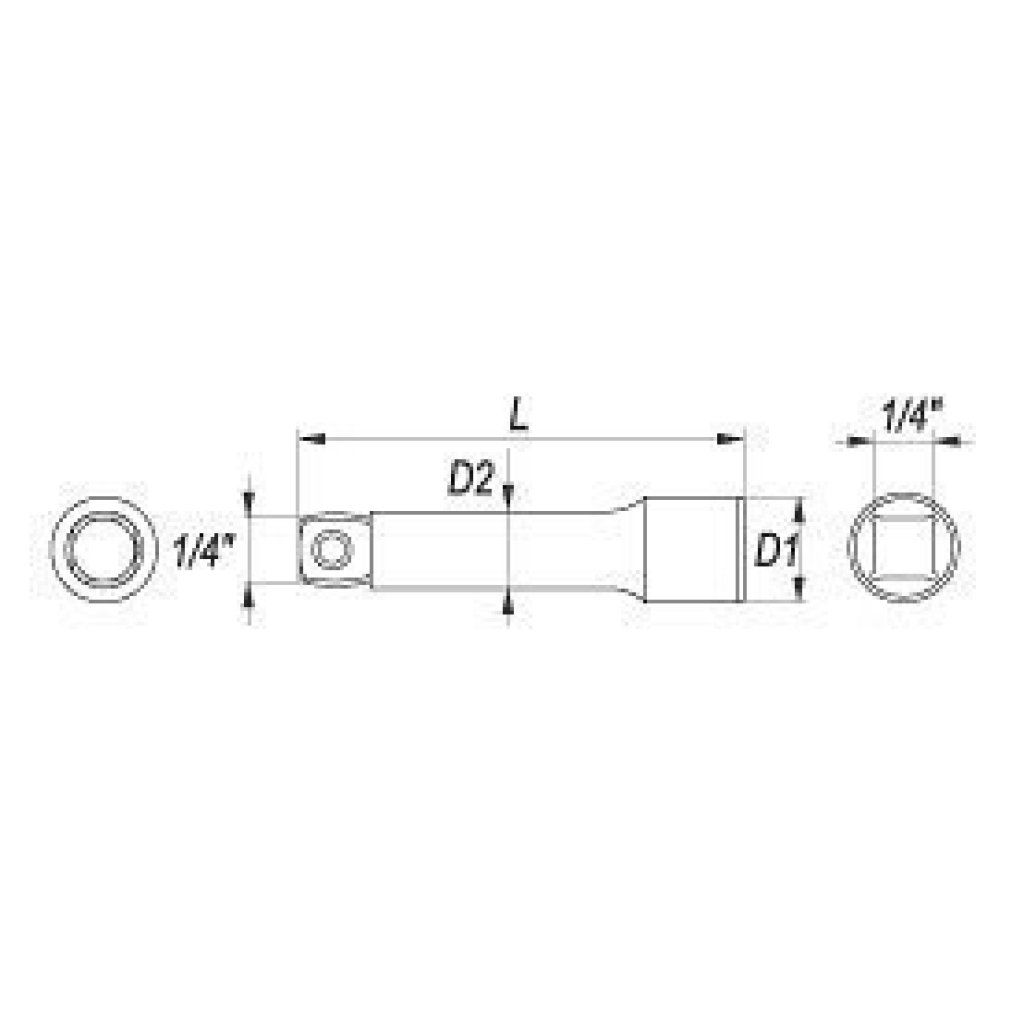 Výkyvný prodlužovací přípravek 127 mm, 1/2 palce" YT-1250