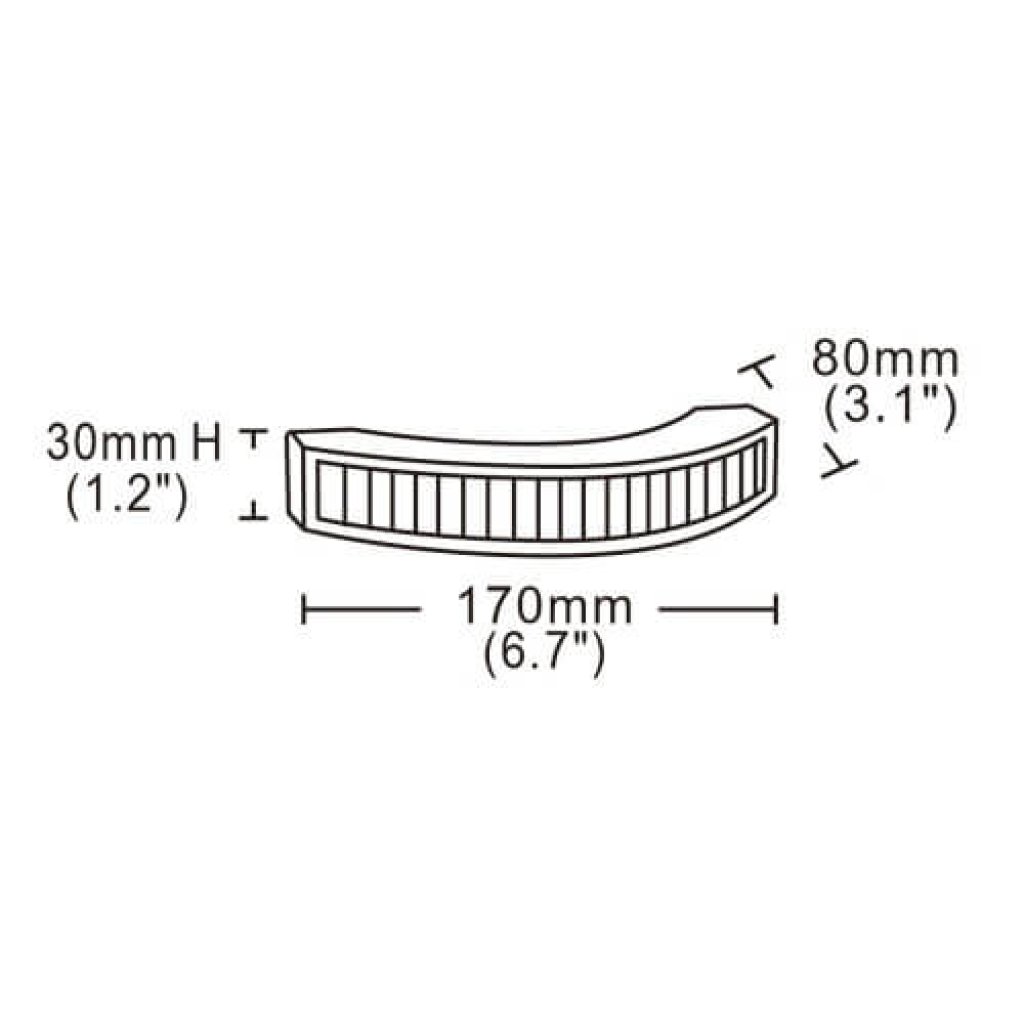 Výstražné LED světlo vnější, 12-24V, 12x3W, oranžové, ECE R65