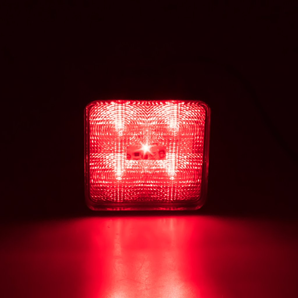 Výstražné LED světlo vnější, červené, 12/24V