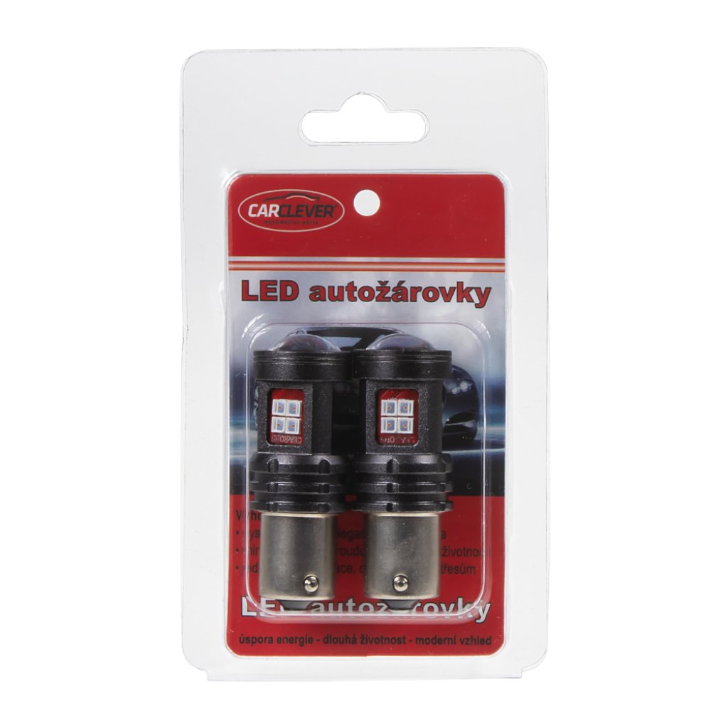 x LED BA15s oranžová, 12-24V, 13LED/2835SMD
