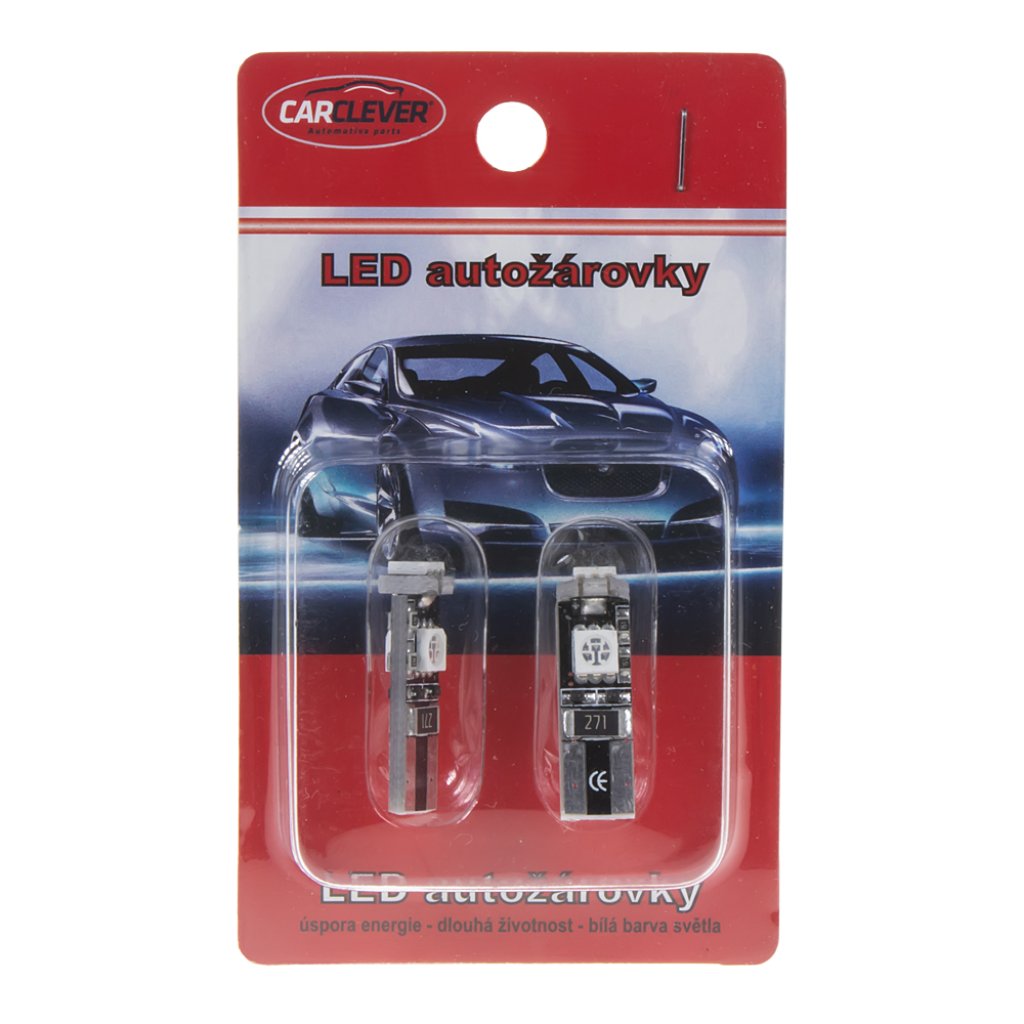 x LED T10 oranžová, 12V, 3LED/3SMD