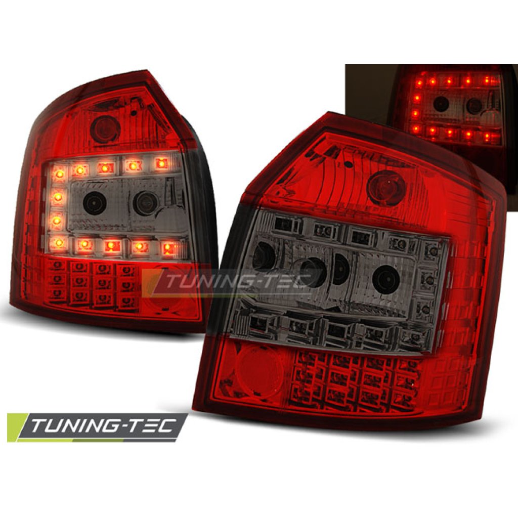 Zadní světla LED Audi A4 B6 - 8E Avant 01-04 červená/kouřová