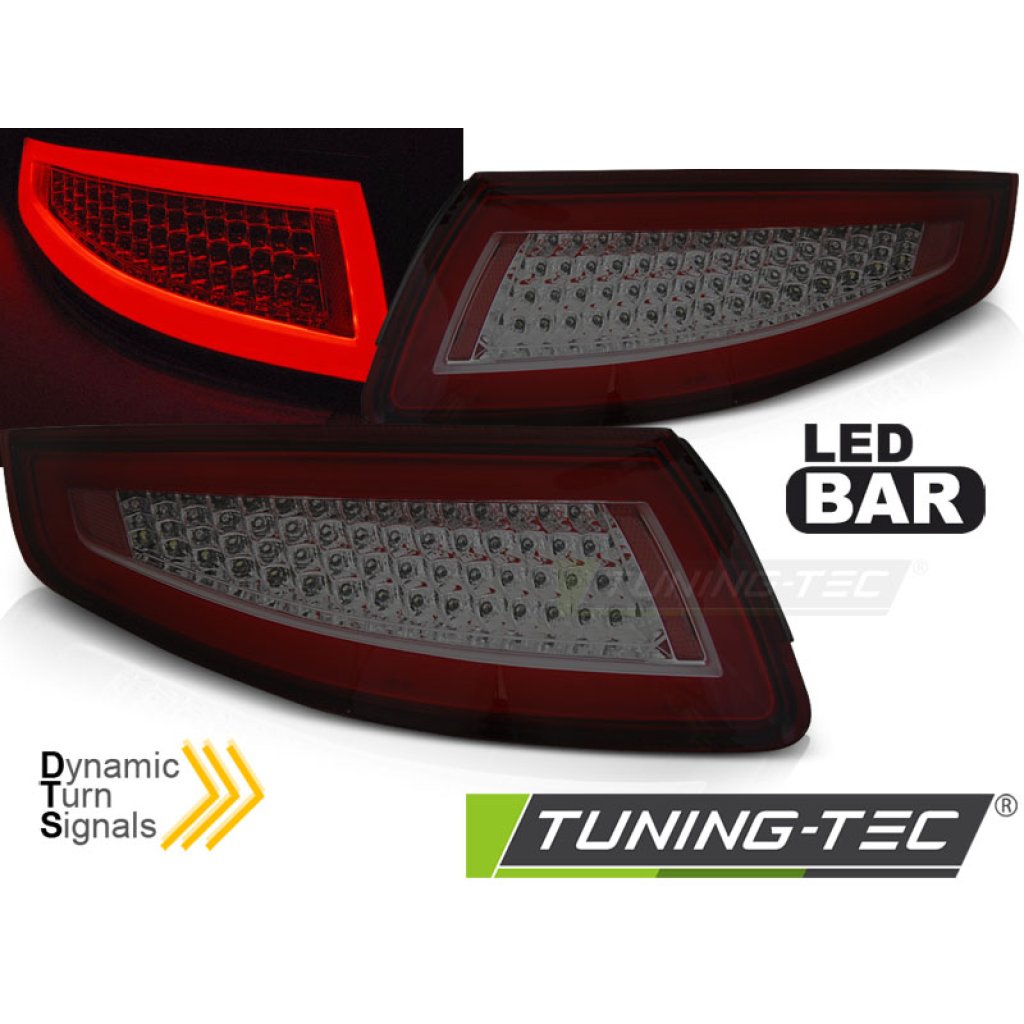 Zadní světla LED BAR a dynamickým blinkrem, Porsche 911 997 04-09 červená/kouřová