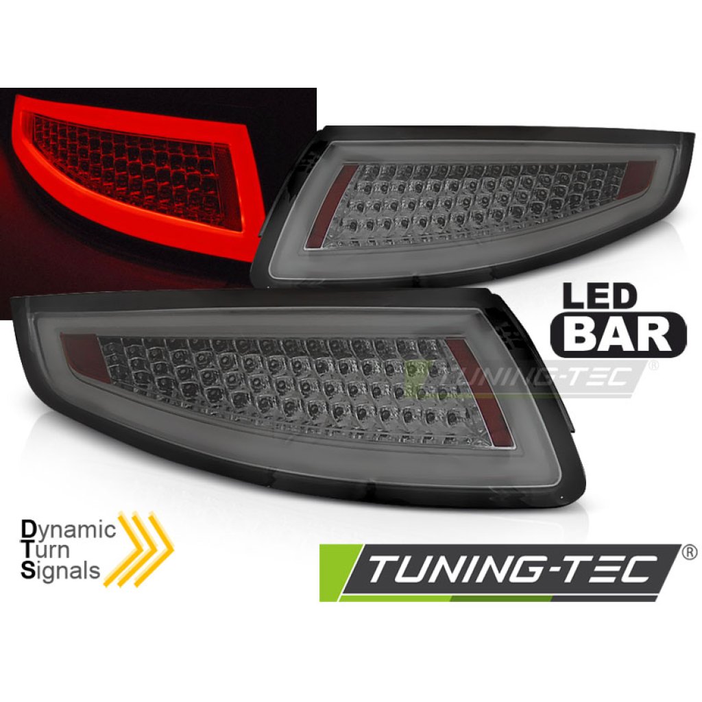 Zadní světla LED BAR a dynamickým blinkrem, Porsche 911 997 04-09 červená/kouřová