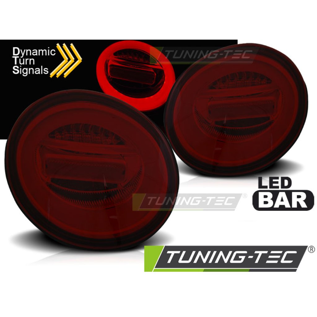 Zadní světla LED BAR a dynamickým blinkrem, VW New Beetle 98-05 červená/kouřová