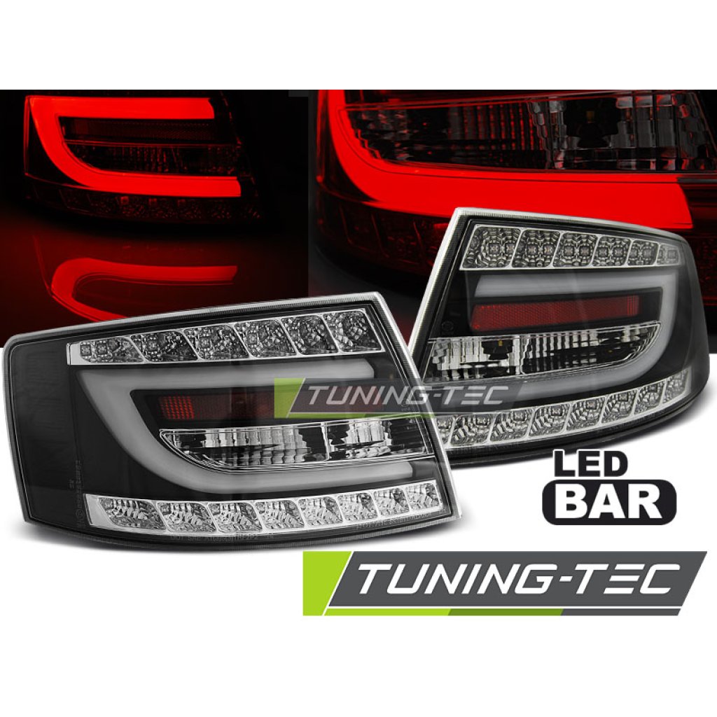 Zadní světla LED bar Audi A6 C6 04-08 sedan 7-pin černá