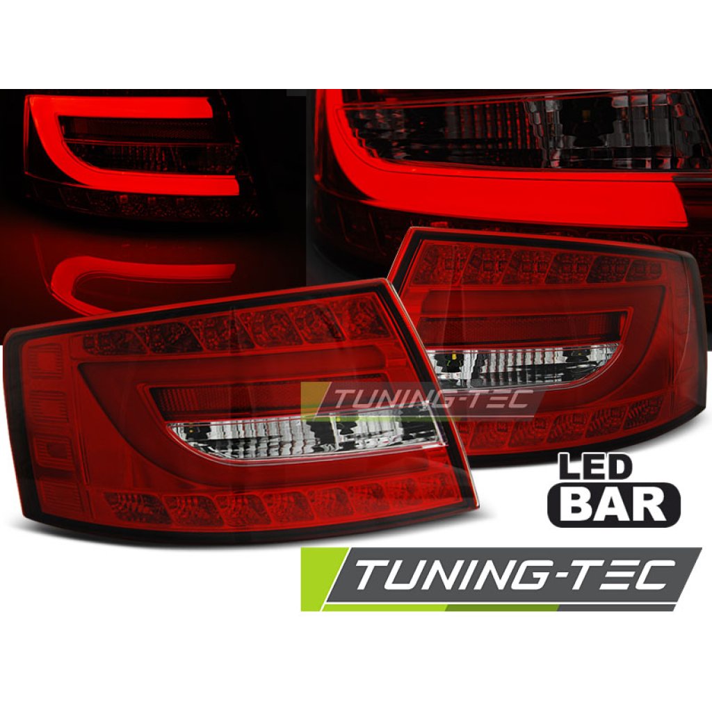 Zadní světla LED bar Audi A6 C6 04-08 sedan 7-pin červená